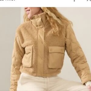 ATHLETA FLEECE HYBRID JACKET. NWT SZ XL. Quilted